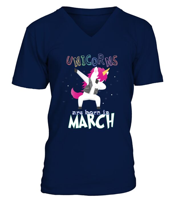 Born March V-Neck T-shirt