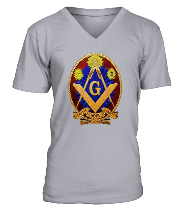MASONIC  FAITH  HOPE  CHARITY V-Neck T-shirt