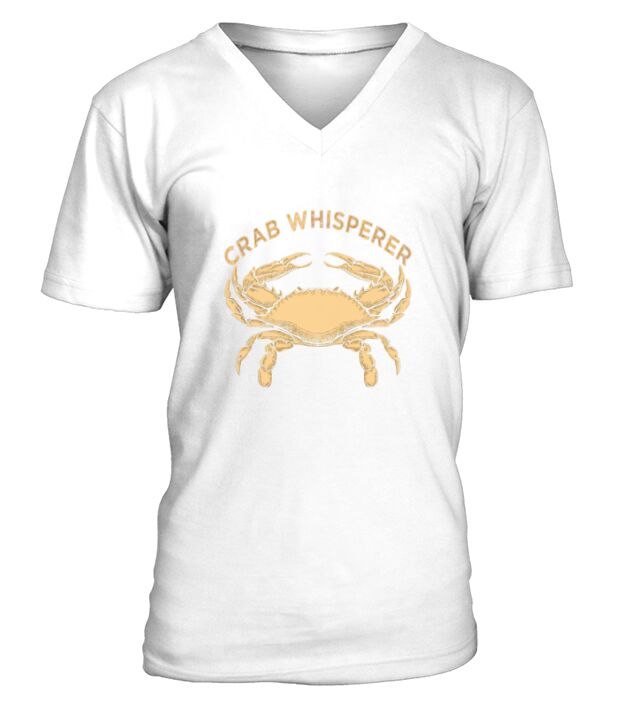 Crab Whisperer Vintage Crabbing Hunting Fishing Crabs V-Neck T-shirt