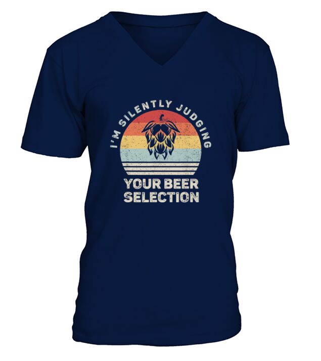 Retro I Am Silently Judging Your Beer Selection V-Neck T-shirt