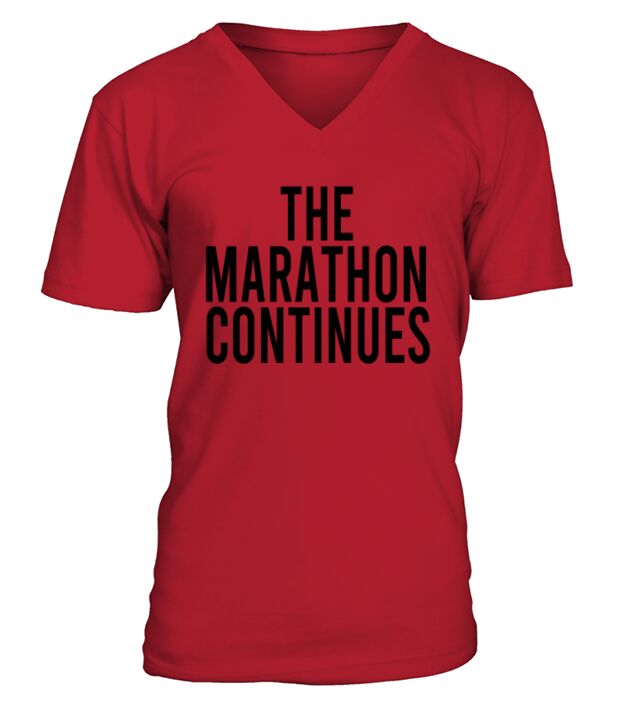 The Marathon Continues RIP Hussle Coffee Mug V-Neck T-shirt