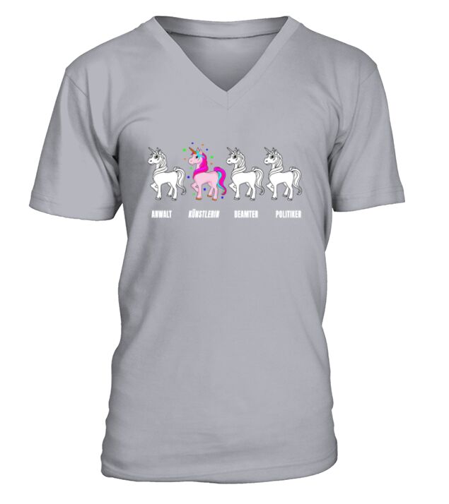 Art Female Artists Unicorn Painter Creative Gift V-Neck T-shirt