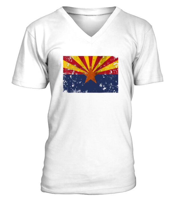 The Original Vintage Distressed Arizona Flag V-Neck T-shirt