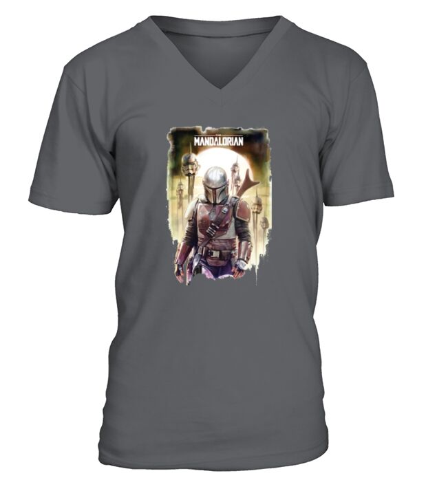 The Mandalorian Conquer Poster V-Neck T-shirt