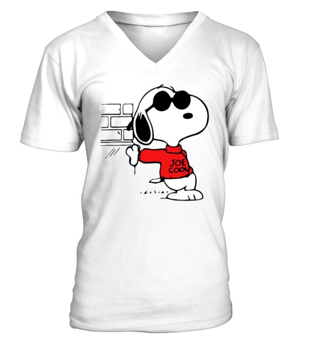 Joe Cool  Snoopy V-Neck T-shirt