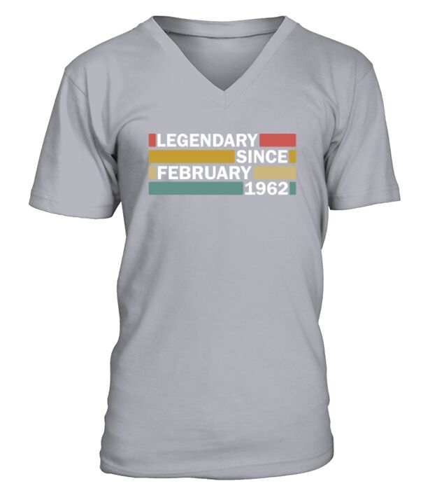 60th birthday February vintage 1962 gift idea V-Neck T-shirt