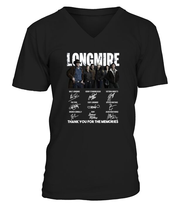 Longmire signatures thank you for the memories-Recovered shirt V-Neck T-shirt