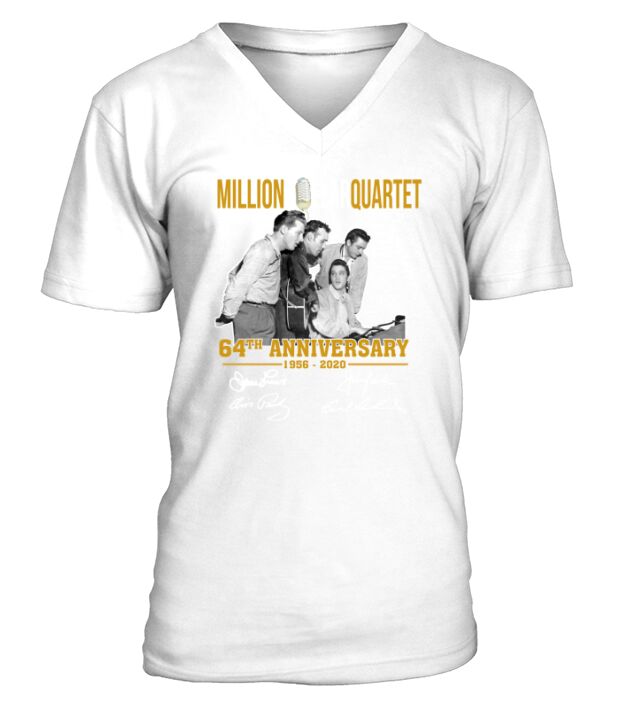 Million dollar quartet 64th anniversary 1956 2020 signatures V-Neck T-shirt