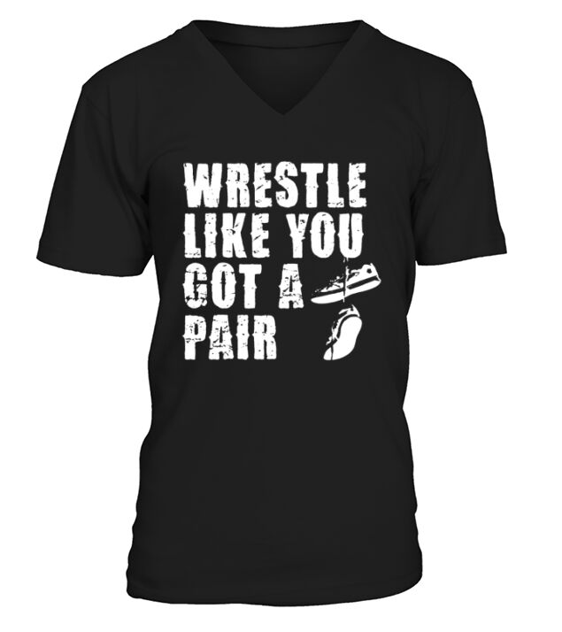 Funny Vintage Wrestling Wrestler T shirt - High school V-Neck T-shirt