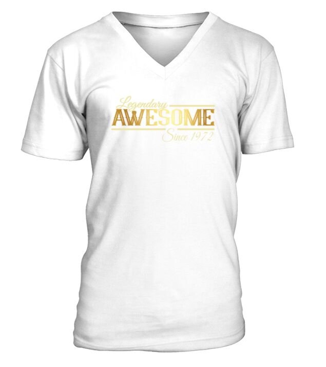 Awesome Since 1972 Birthday Gift Ideas V-Neck T-shirt