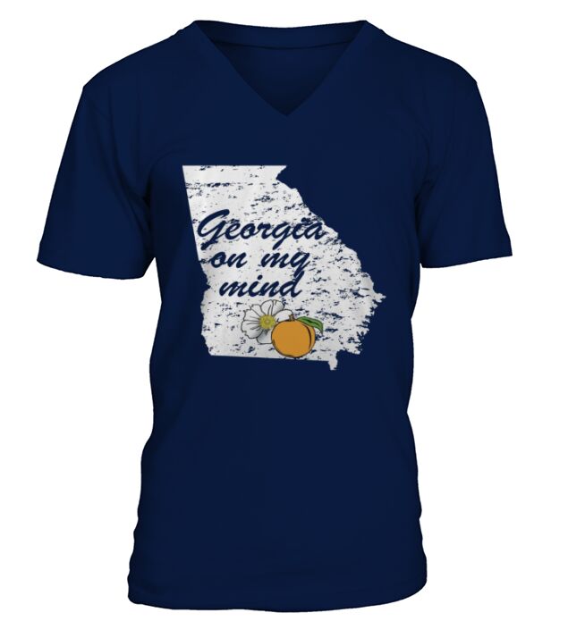 Georgia On My Mind T-Shirt Atlanta Peach State Southern V-Neck T-shirt