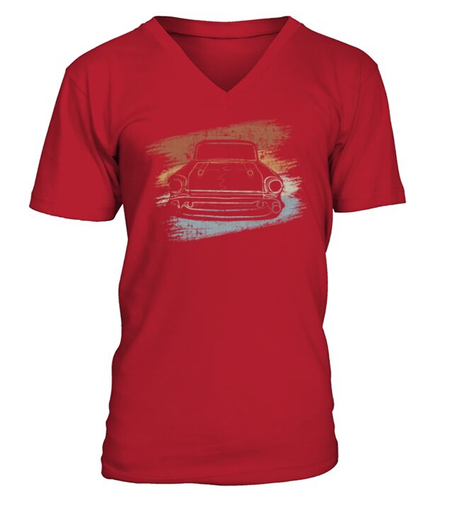 Vintage Car V-Neck T-shirt