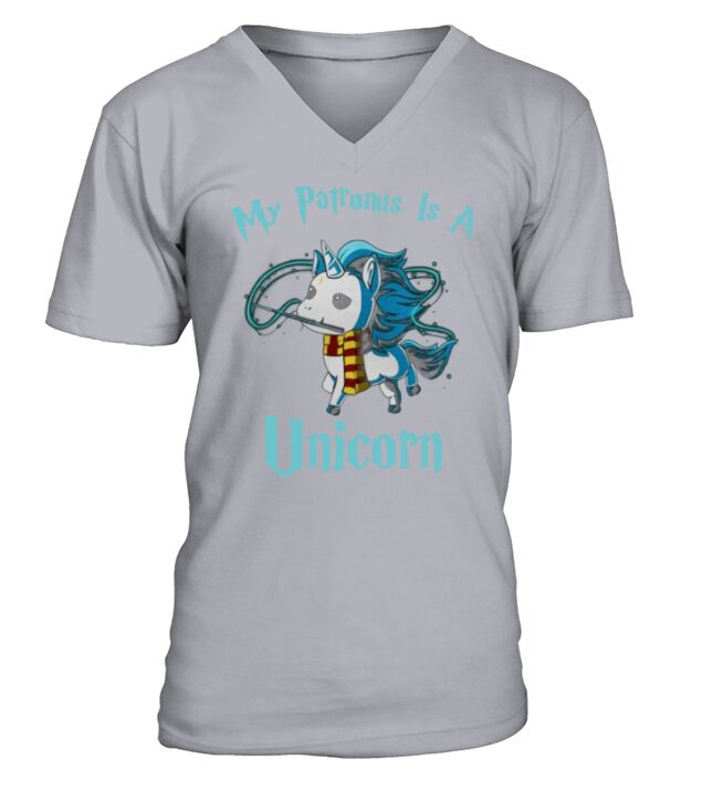 The Harry Potter My Patronus is a unicorn V-Neck T-shirt