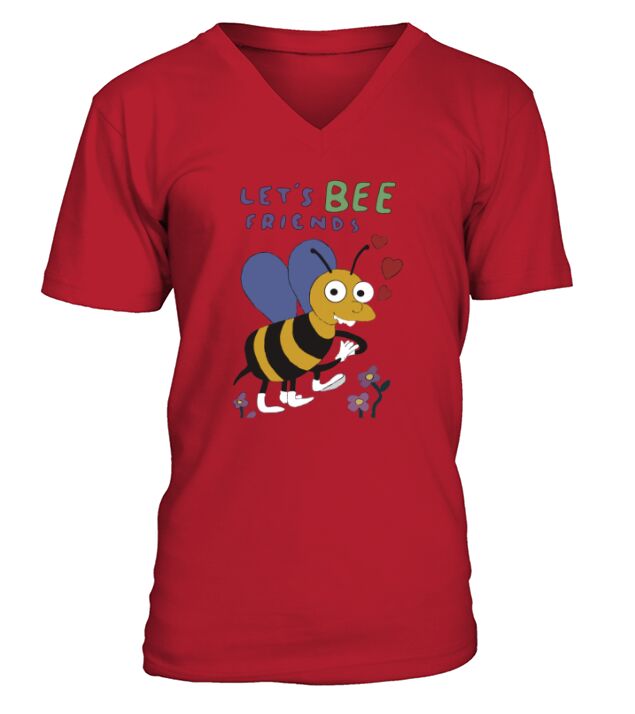 Lets Bee Friends V-Neck T-shirt