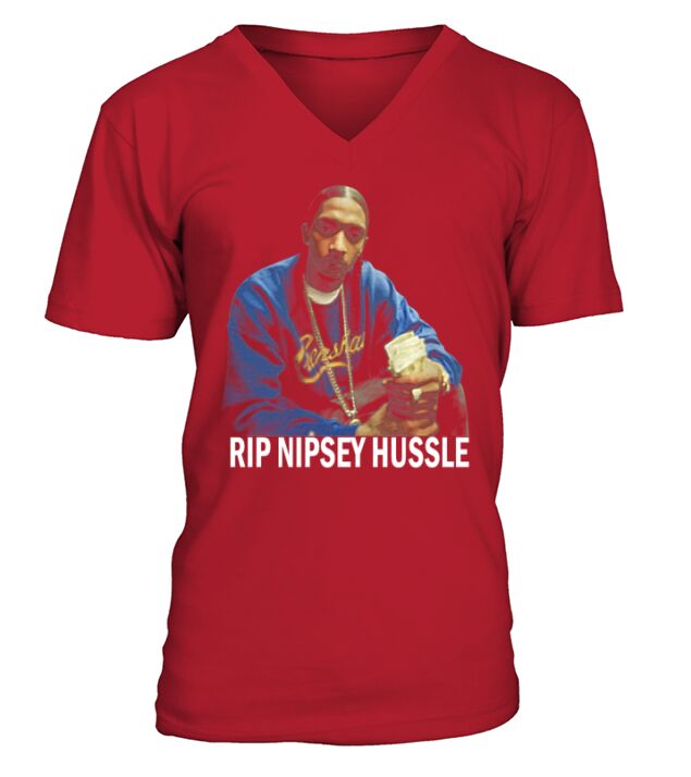 Reste au pouvoir Rip Nipsey Hussle V-Neck T-shirt