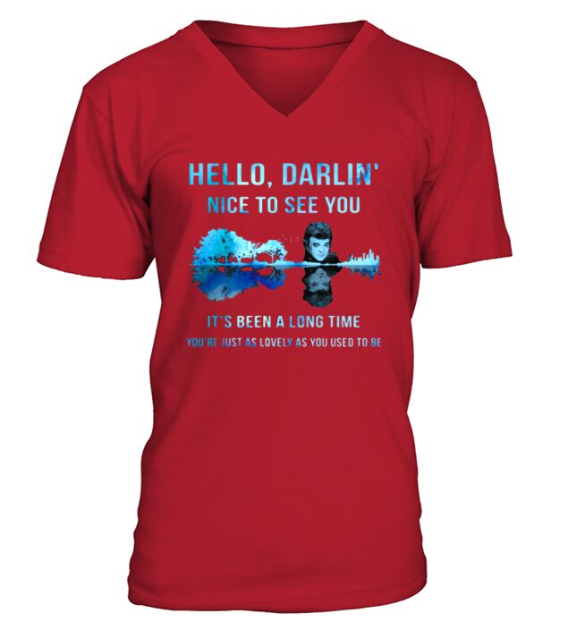 Conway Twitty Hello Darlin’ Nice To See You Guitar Lake V-Neck T-shirt