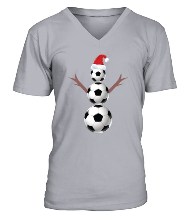 Soccer Ugly Christman Snowman V-Neck T-shirt