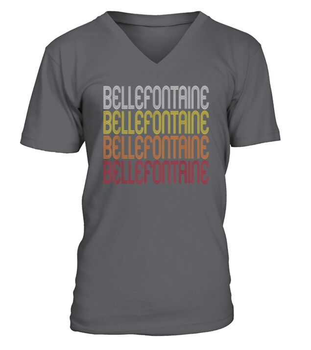 Bellefontaine OH  Vintage Style Ohio Tshirt V-Neck T-shirt