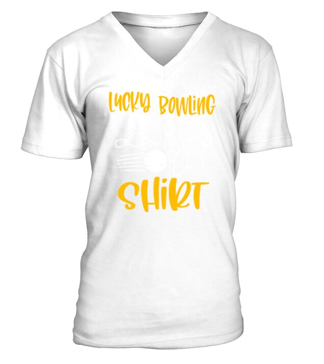 Funny Bowling Team Bowler Strike Gift Idea V-Neck T-shirt
