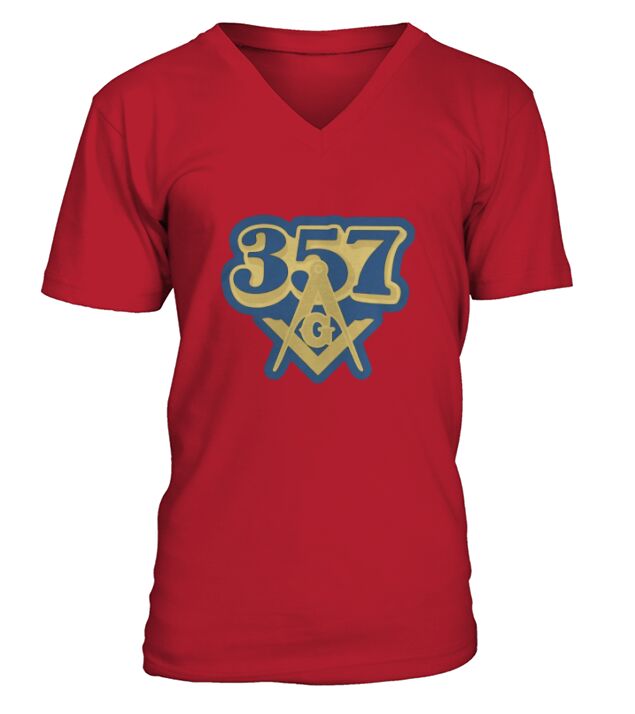Vintage 357 Freemasonry Art V-Neck T-shirt