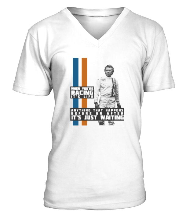 Classic Steve McQueen Portrait Mens Casual - Baby Onesie V-Neck T-shirt