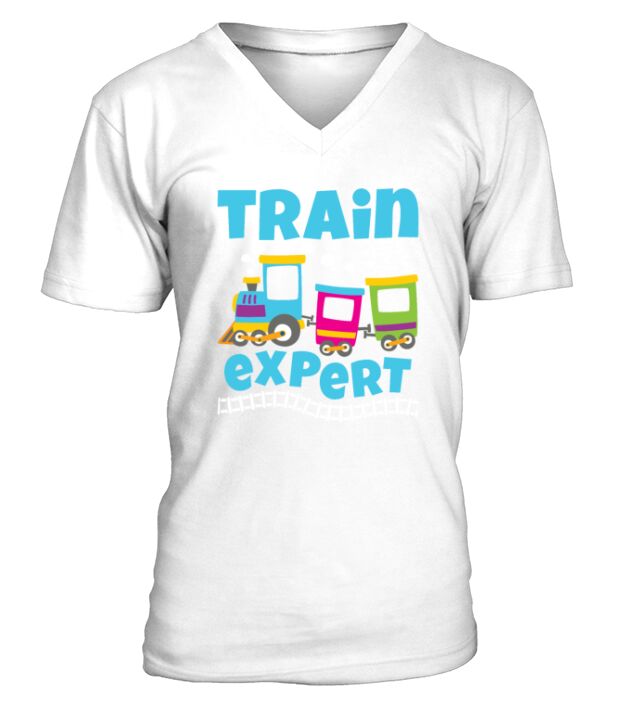Train Expert Toy Trains Railroad V-Neck T-shirt