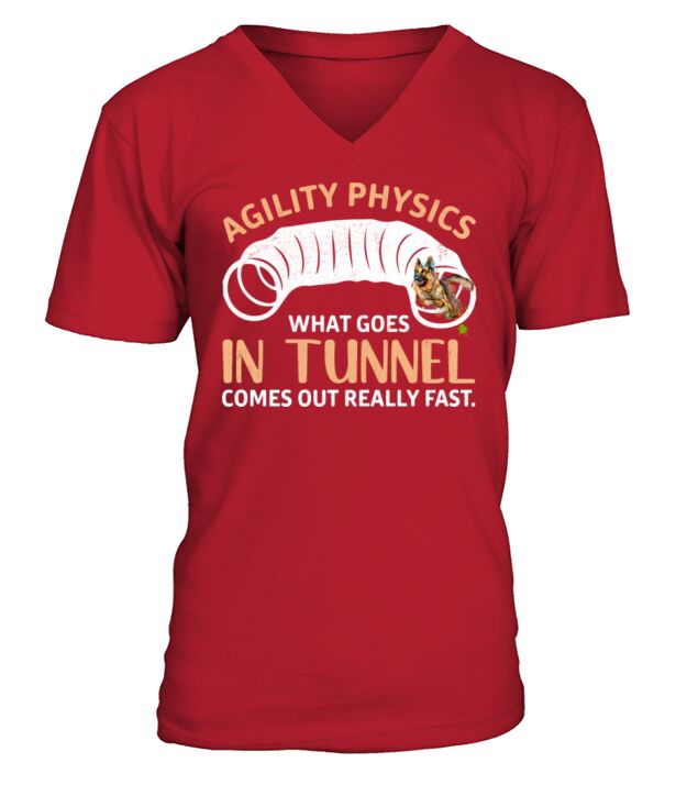 Agility physics What goes in tunnel comes out real V-Neck T-shirt