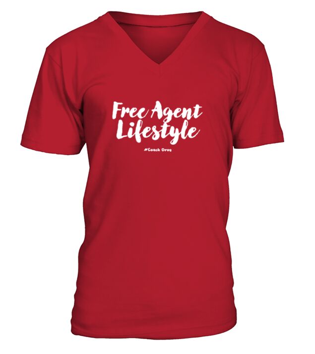 free agent lifestyle V-Neck T-shirt
