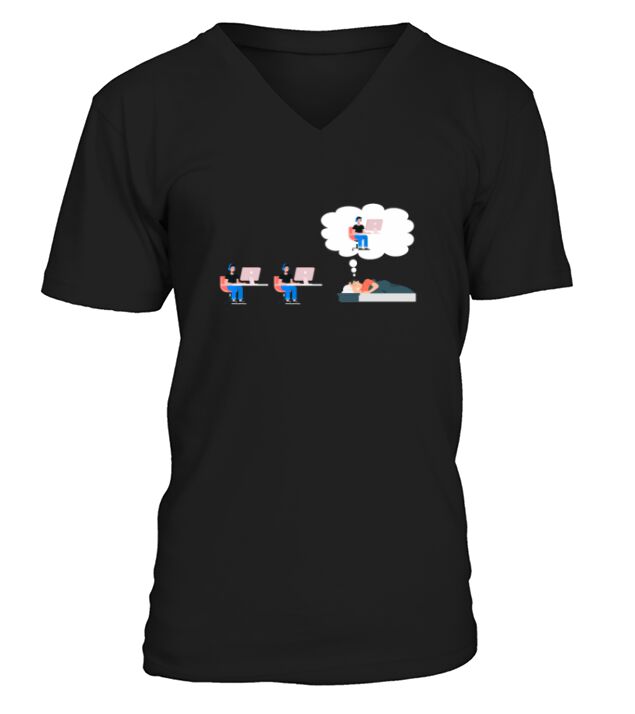 Programmer Life IT Computer Scientist Workaholic V-Neck T-shirt
