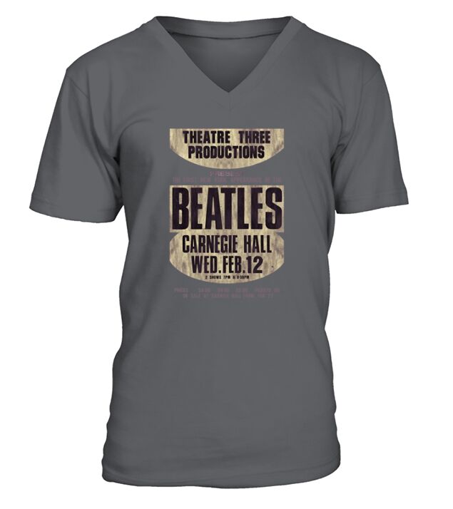 The Beatles Carnegie Hall Burnout Vintage V-Neck T-shirt