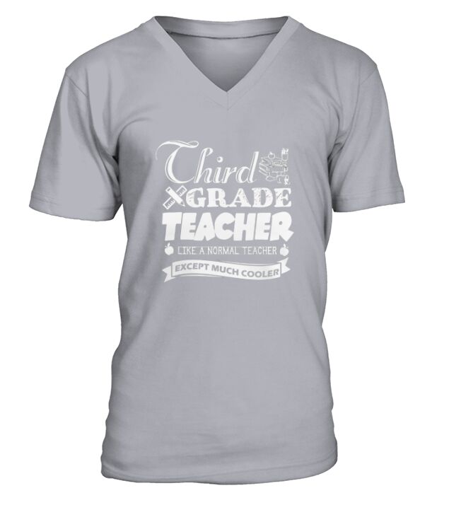 Third Grade Teacher Shirt T-Shirt V-Neck T-shirt