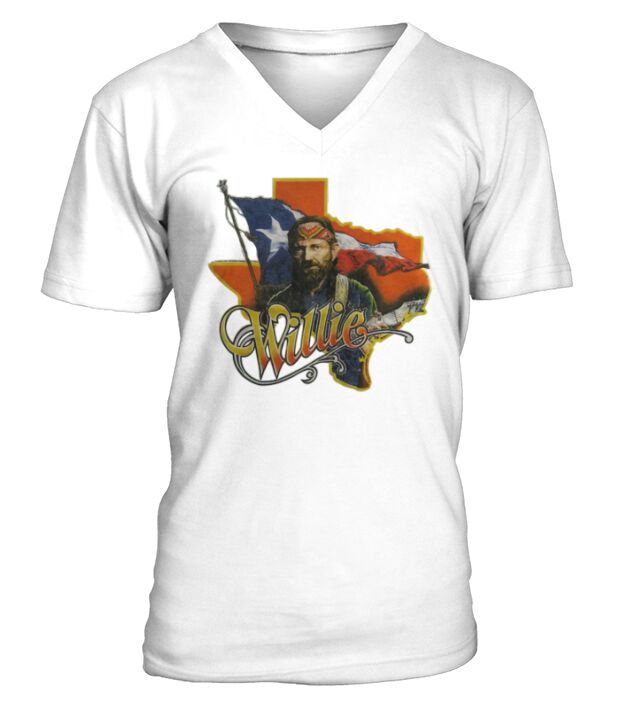 TG-Willie Nelson V-Neck T-shirt