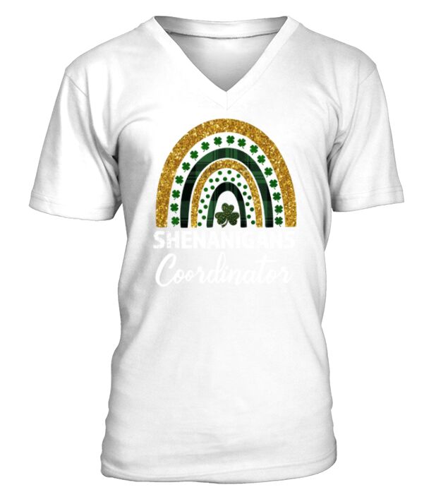 Shenanigans Coordinator Rainbow St Patricks Day Te V-Neck T-shirt