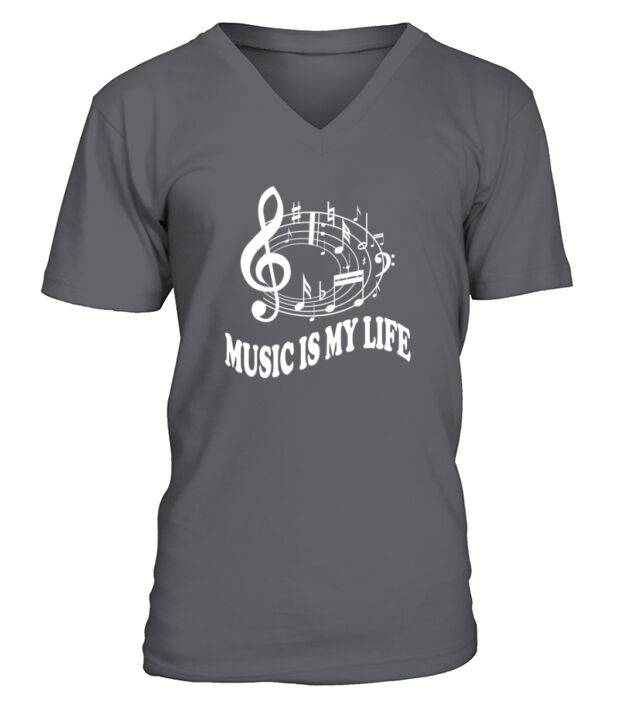 MUSIC IS MY LIFE V-Neck T-shirt