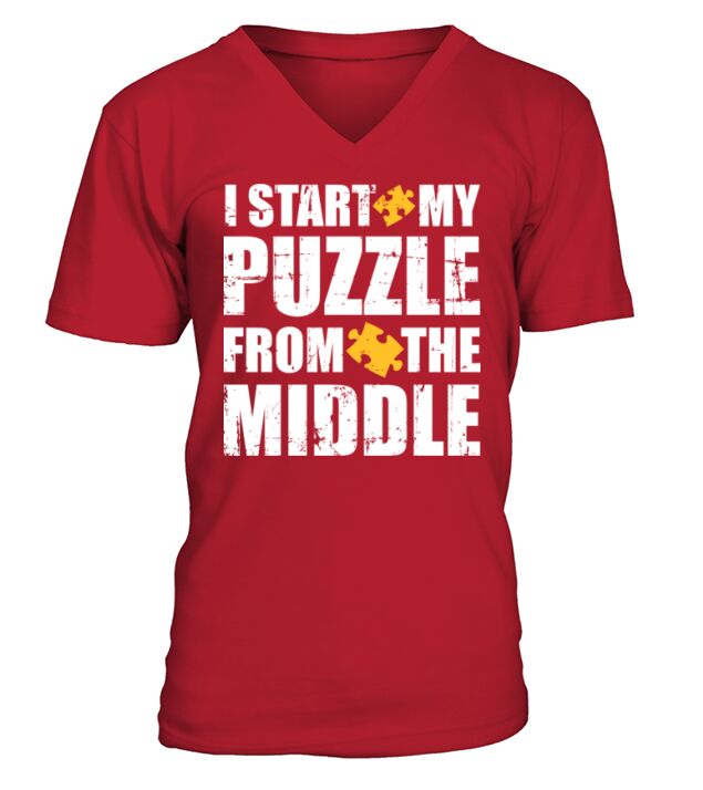 Jigsaw puzzle V-Neck T-shirt