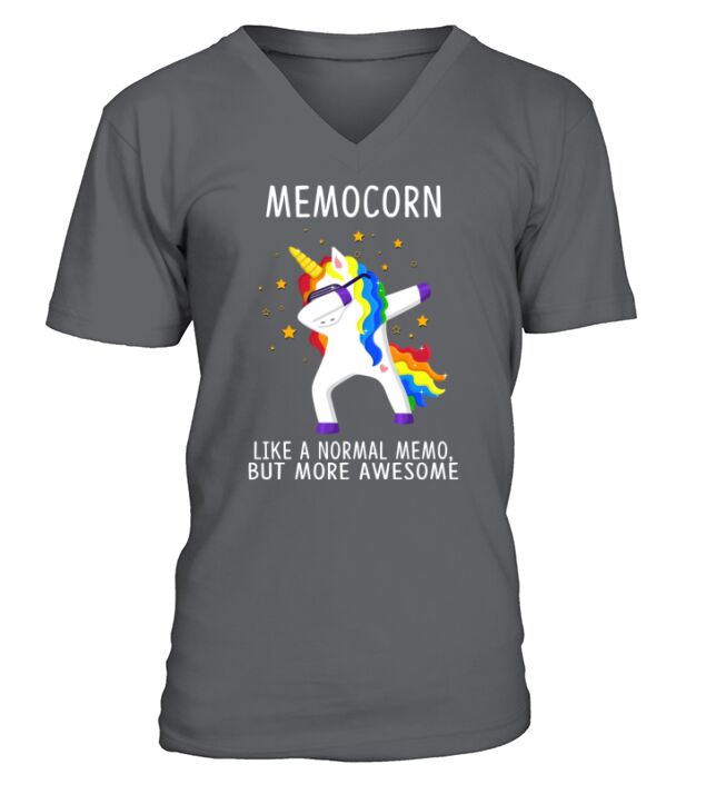 Like A Normal Memo Unicorn Dabbing Funny Family Unicorn 2020 V-Neck T-shirt