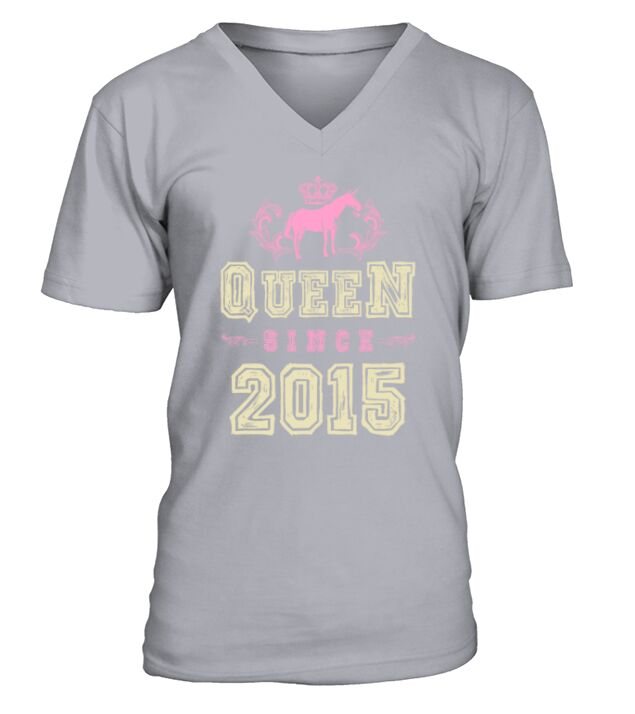 2015 Queen unicorn V-Neck T-shirt