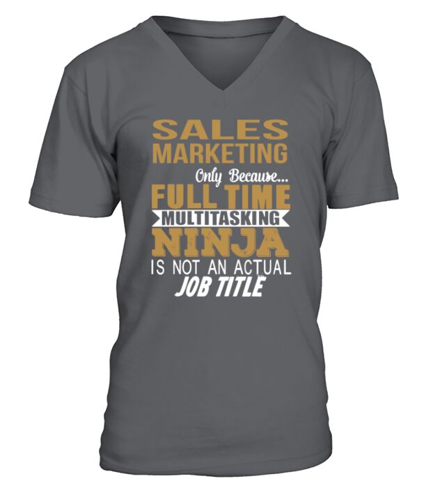 SALES MARKETING Ninja V-Neck T-shirt