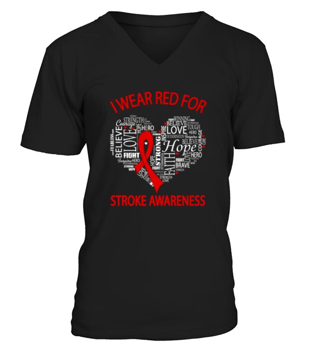 Stroke Awareness T-Shirt V-Neck T-shirt