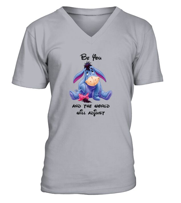 Eeyore be you and the world will adjust shirt - Unisex Long Sleeve V-Neck T-shirt
