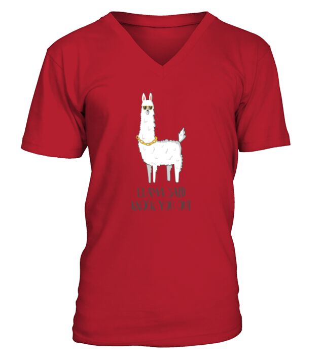 Llama Said Knock You Out  - Ladies Flowy Tank V-Neck T-shirt