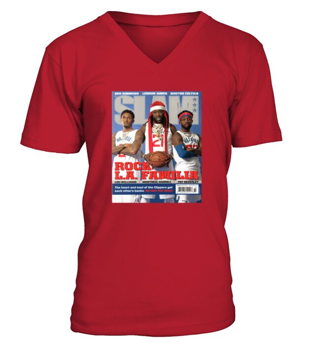 Slam Cover Rock L.A. Familia V-Neck T-shirt