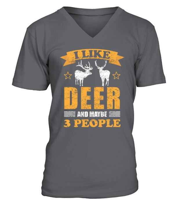 Deer Forest Animal Lovers Quote Gift V-Neck T-shirt