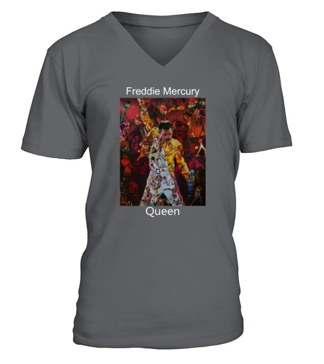 Freddie Mercury of Queen Collage V-Neck T-shirt