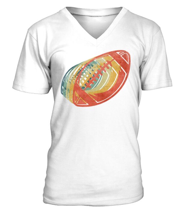 American Football Retro Vintage Color V-Neck T-shirt