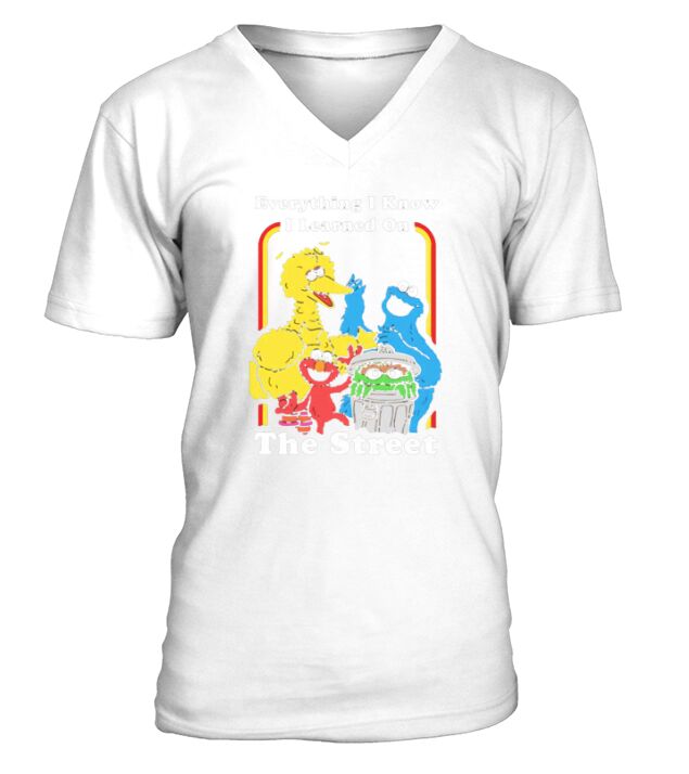 Sesame Street Everything I Know I Learned On The Streets V-Neck T-shirt