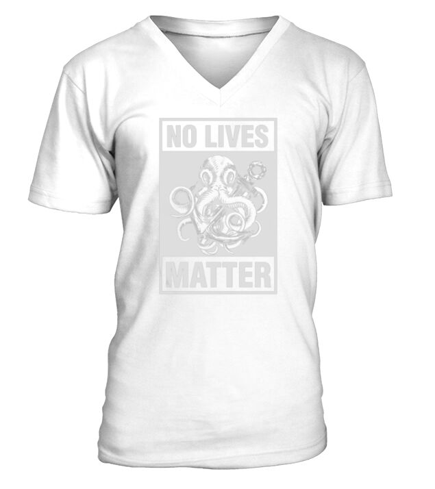 Cthulhu Shirt No Lives Matter- Halloween Gift V-Neck T-shirt