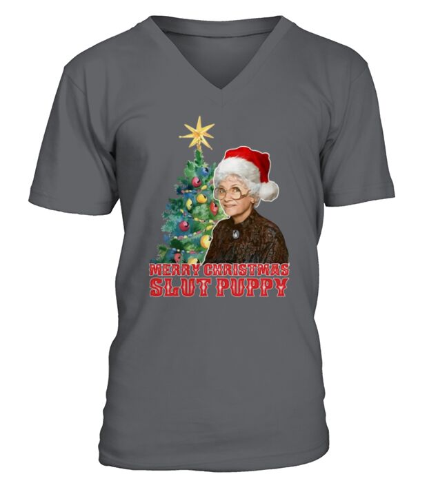 Golden Girls Sophia merry Christmas slut puppy hoodie V-Neck T-shirt