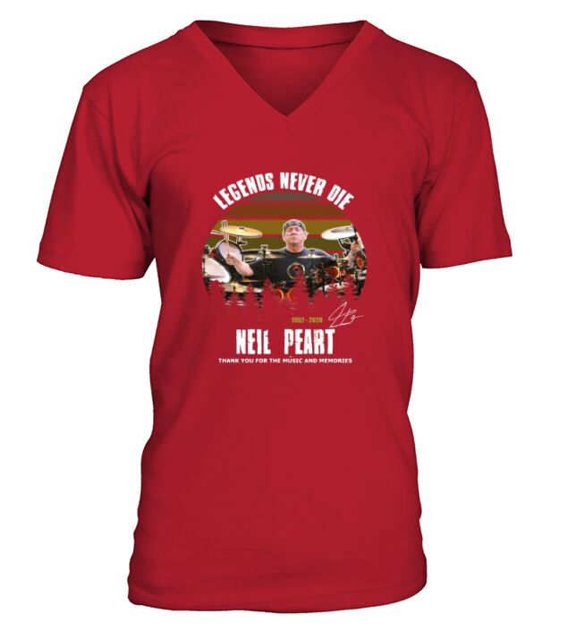 Legends Never Die Neil Peart V-Neck T-shirt