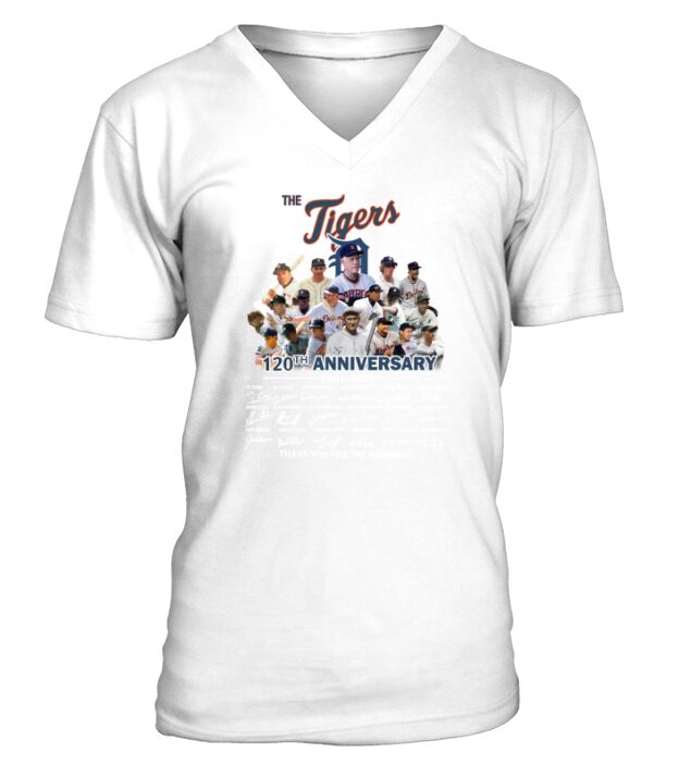 The Tigers 120th anniversary thank you for the memories shirtc V-Neck T-shirt